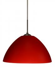 Besa Lighting J-420131-BR - Besa Tessa Pendant For Multiport Canopy Bronze Red Matte 1x75W Medium Base