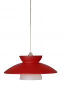 Besa Lighting RXP-271831-SN - Besa Pendant Trilo 7 Satin Nickel Red Matte 1x50W Halogen