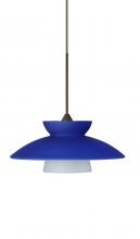 Besa Lighting XP-271823-BR - Besa Pendant Trilo 7 Bronze Blue Matte 1x50W Halogen