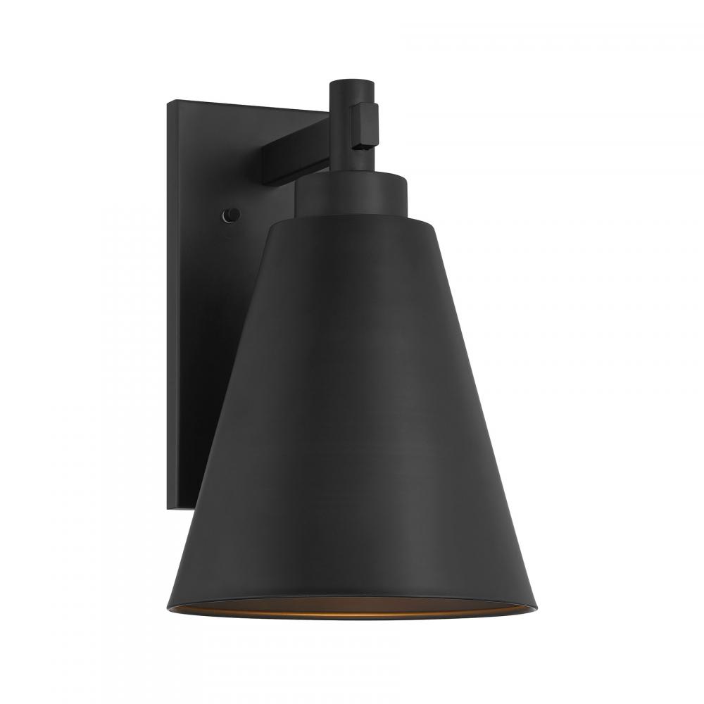 Ryder 1-Light Outdoor Wall Lantern in Matte Black