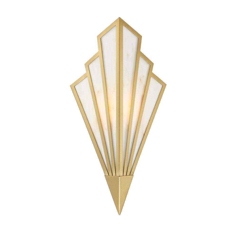 Rivage 1-Light LED Wall Sconce in Warm Brass