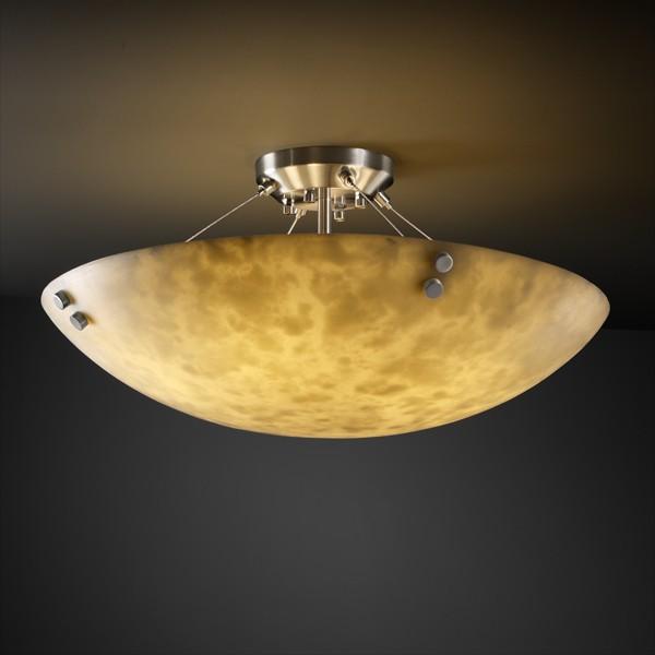 36" Semi-Flush Bowl w/ CONCENTRIC CIRCLES FINIALS