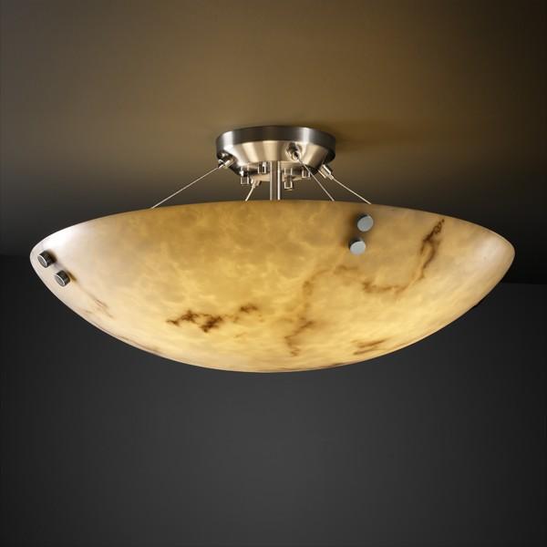 18" Semi-Flush Bowl w/ CONCENTRIC CIRCLES FINIALS