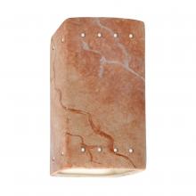 Justice Design Group CER-0925W-STOA - Small Rectangle w/ Perfs - Open Top & Bottom (Outdoor)