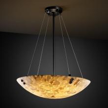 Justice Design Group ALR-9667-35-MBLK-F5-LED-6000 - 48" Pendant Bowl w/ Concentric Squares Finials