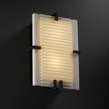 Justice Design Group PNA-5551-SLAT-DBRZ-LED-2000 - Clips Rectangle Wall Sconce (ADA)