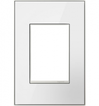 Legrand AWM1G3MWW4 - adorne® Mirror White-on-White One-Gang+ Screwless Wall Plate