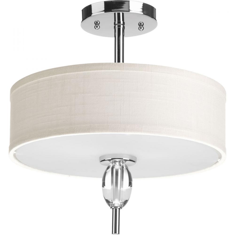 Status Collection Two-Light 13" Semi Flush Mount