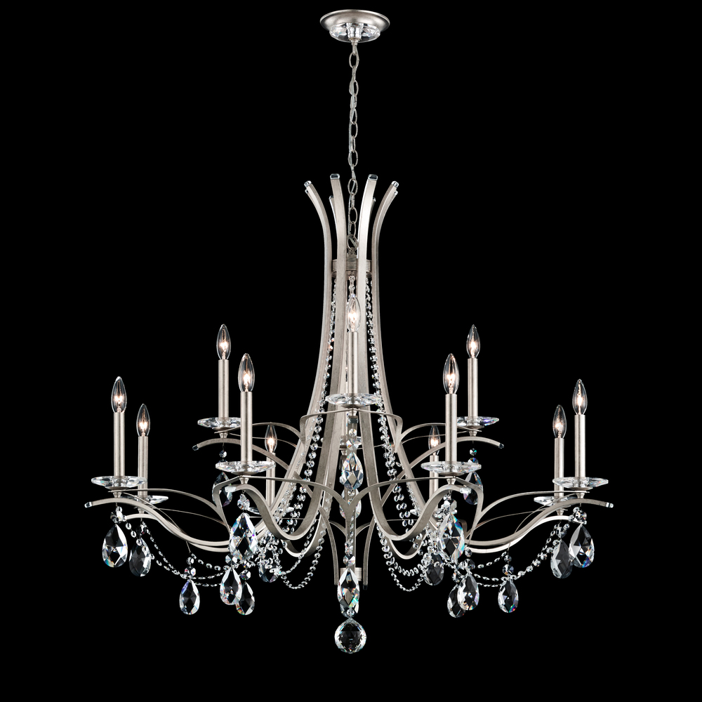 Vesca 12 Light 120V Chandelier in Heirloom Bronze with Heritage Handcut Crystal