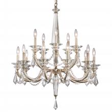 Schonbek 1870 S6715N-76R - Verona 15 Light 120V Chandelier in Heirloom Bronze with Radiance Crystal