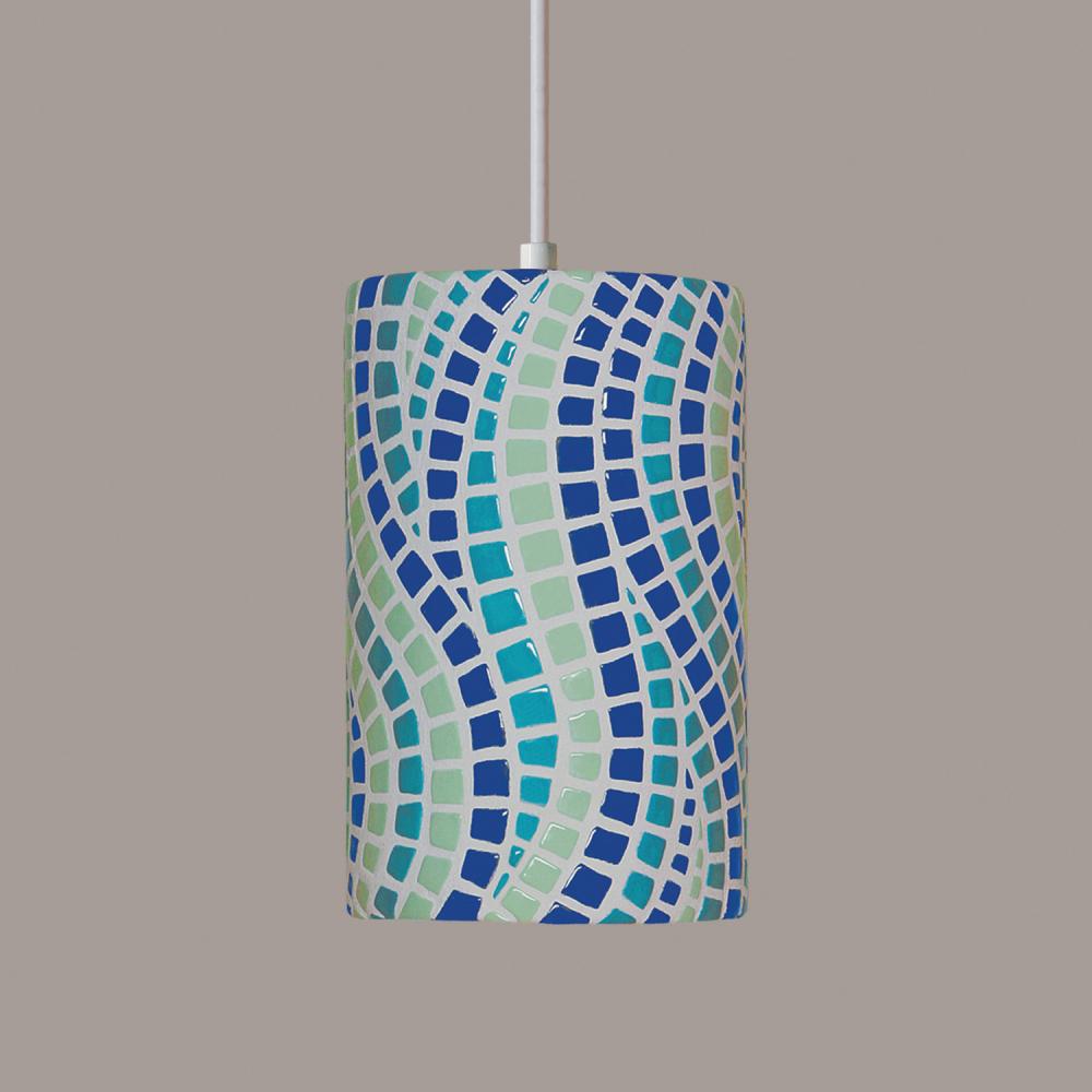 Channels Pendant Multicolor (White Cord & Canopy)