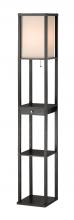 Adesso 3133-01 - Parker Shelf Floor Lamp w. Drawer