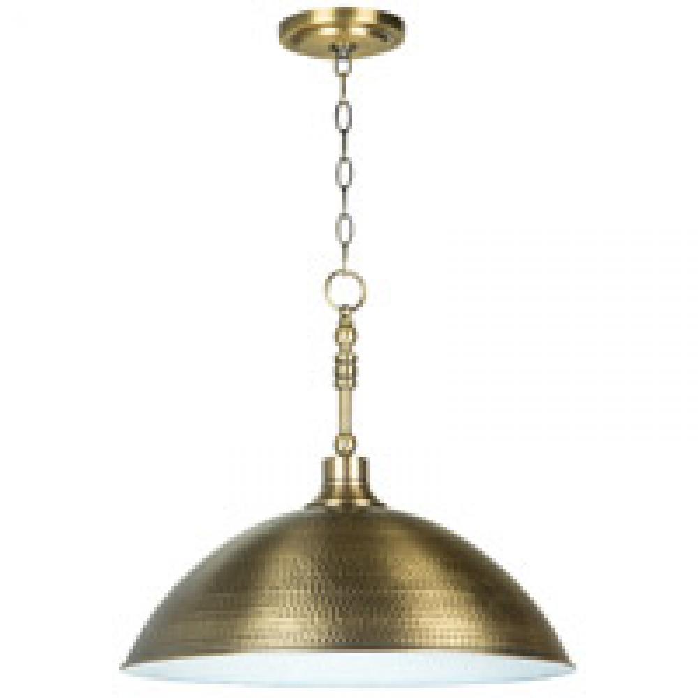 Timarron 1 Light Large Pendant in Legacy Brass