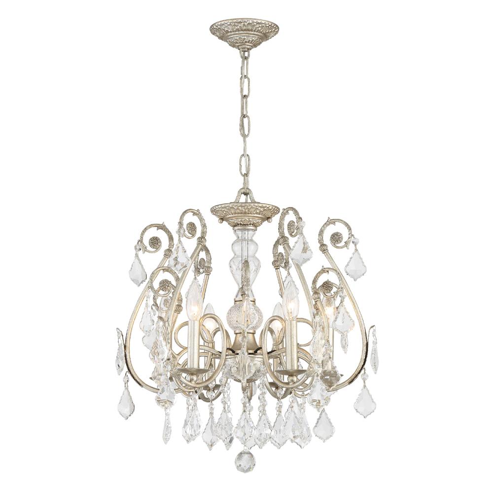 Regis 6 Light Spectra Crystal Olde Silver Chandelier