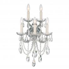 Crystorama 4425-CH-CL-S - Maria Theresa 5 Light Swarovski Strass Crystal Polished Chrome Sconce