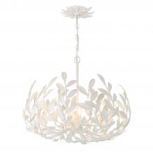 Crystorama 566-MT - Broche 5 Light Matte White Chandelier