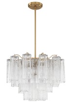Crystorama ADD-306-AG-CL - Addis 19.75'' Aged Brass Chandelier