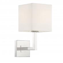 Crystorama CHA-491-PN - Chatham 6'' Polished Nickel Sconce