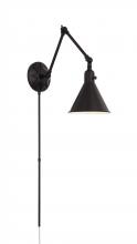 Crystorama MOR-8801-MK - Morgan 1 Light Matte Black Task Sconce