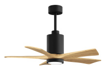 Matthews Fan Company PA5-BK-LM-42 - Patricia-5 - 42" Five Blade Ceiling Fan - 5CCT Integrated LED - Matte Black Finish