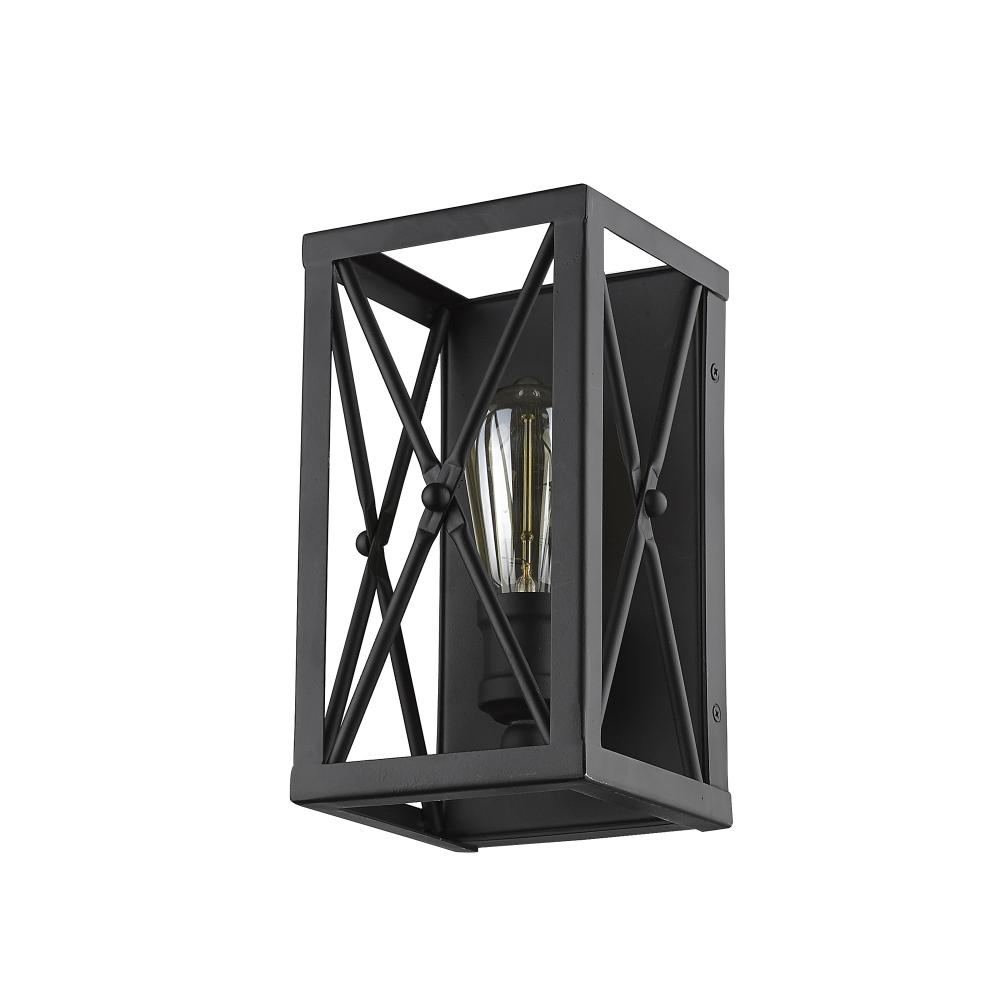 Brooklyn 1-Light Matte Black Sconce