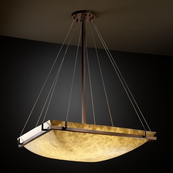 36" Square LED Pendant Bowl w/ Ring