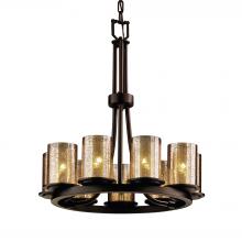 Justice Design Group FSN-8766-10-MROR-DBRZ-LED9-6300 - Dakota 9-Light Ring LED Chandelier