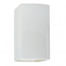 Justice Design Group CER-5950W-WHT-LED1-1000 - Large ADA LED Rectangle - Closed Top (Outdoor)