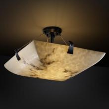 Justice Design Group FAL-9631-25-MBLK-LED3-3000 - 18" LED Semi-Flush Bowl w/ Tapered Clips