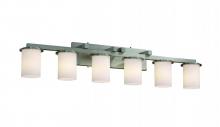 Justice Design Group FSN-8786-10-MROR-MBLK - Dakota 6-Light Bath Bar