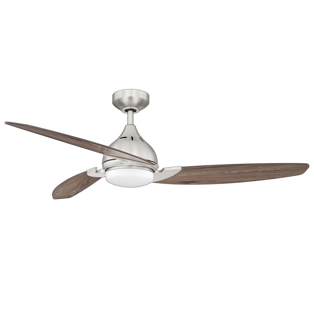 AXOS 52 in. Satin Nickel LED Ceiling Fan