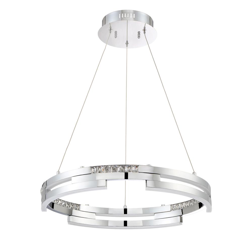 SATERN series 41 Watt Black Stainless Integrated LED Ring Pendant