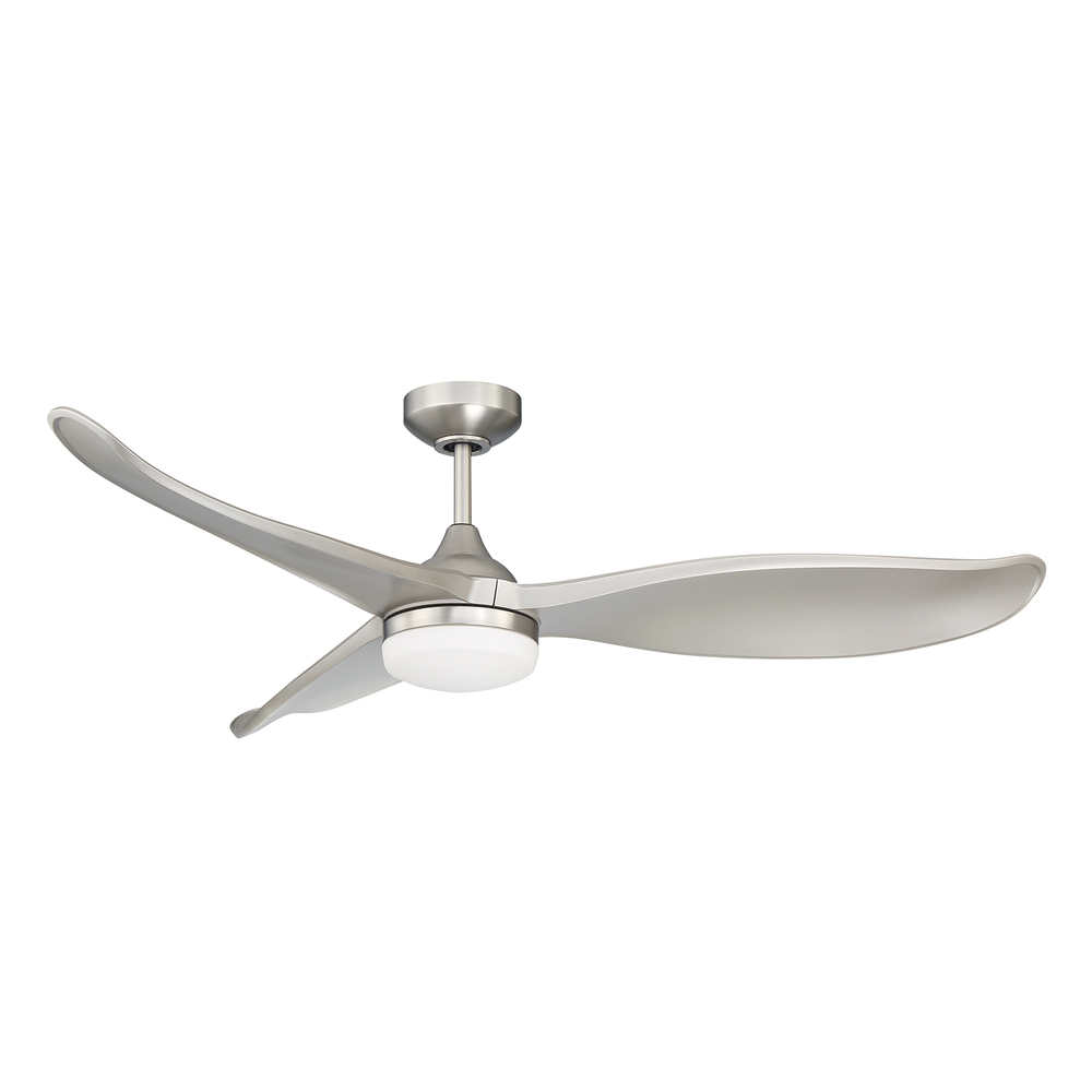 TRIAX 52 in. LED Satin Nickel DC motor Ceiling Fan