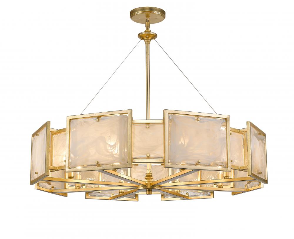 Skyler 8 Light Pendant - Gold Leaf