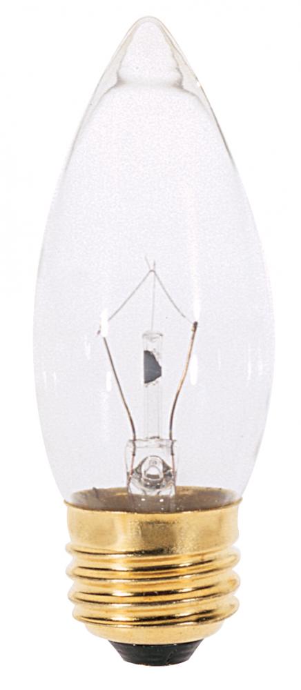 25 Watt B11 Incandescent; Clear; 2500 Average rated hours; 210 Lumens; Medium base; 130 Volt; 2-Card