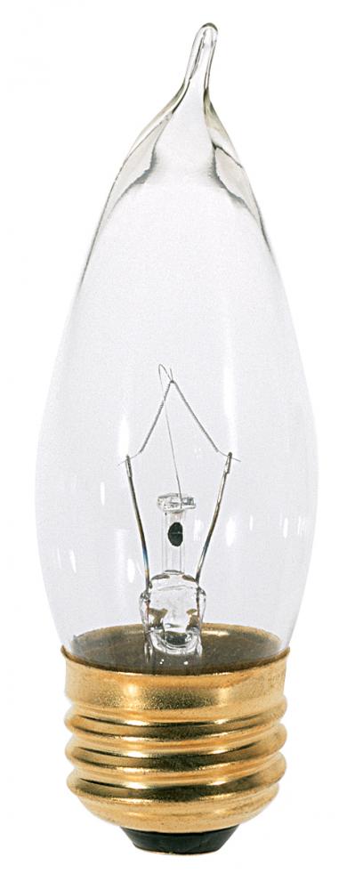 60 Watt CA10 Incandescent; Clear; 2500 Average rated hours; 650 Lumens; Medium base; 130 Volt;