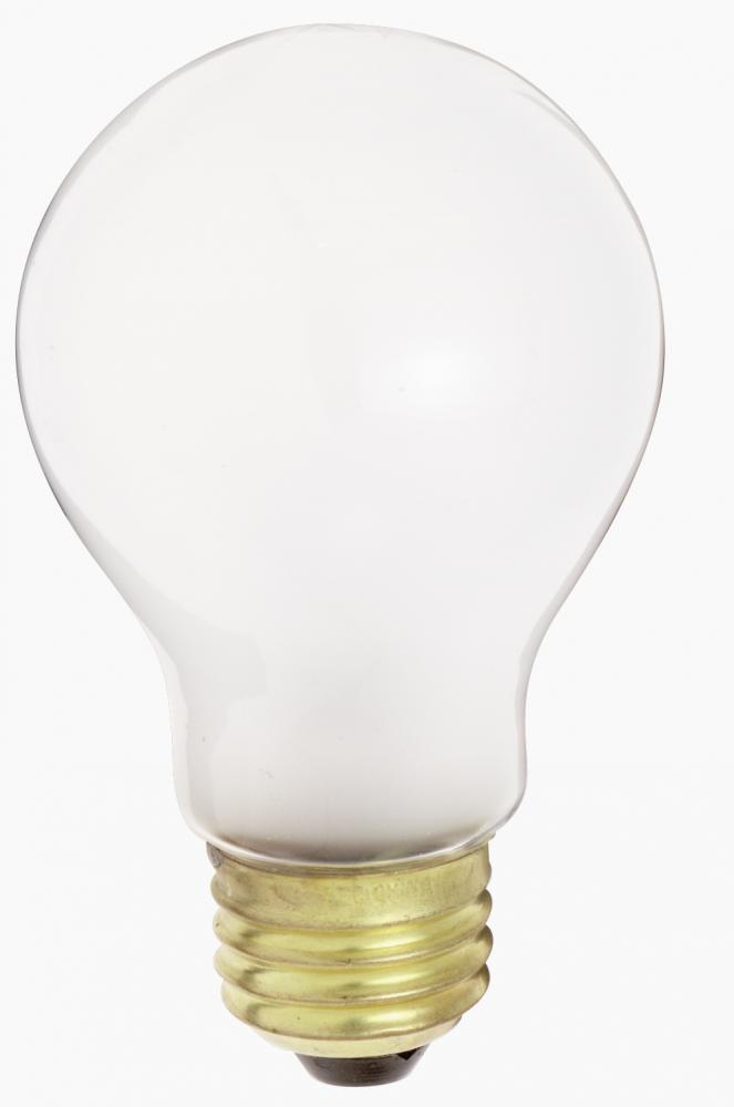 60 Watt A19 Incandescent; White; 1500 Average rated hours; 550 Lumens; Medium base; 120 Volt; 4/Pack