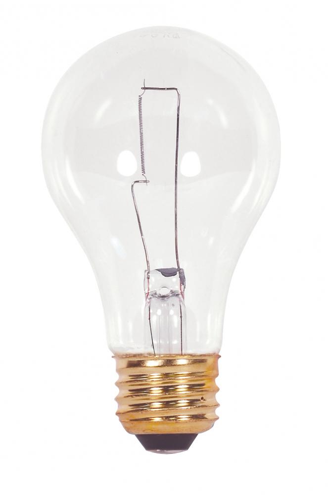 95 Watt A19 Incandescent; Clear; 750 Average rated hours; 1600 Lumens; Medium base; 120 Volt; 2/Pack