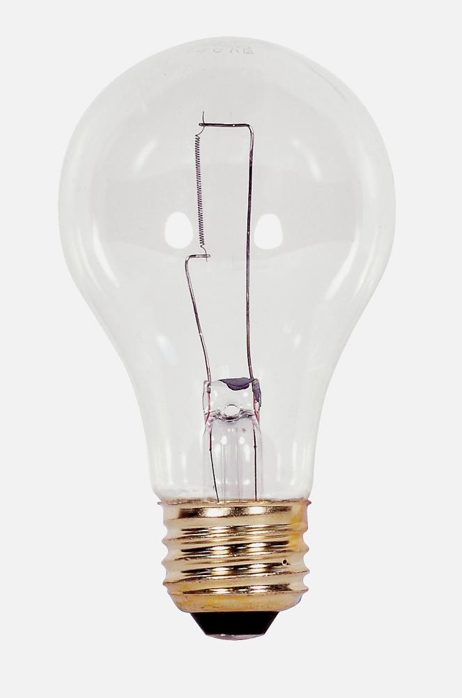 140 Watt A21 Incandescent; Clear; 750 Average rated hours; 2380 Lumens; Medium base; 120 Volt