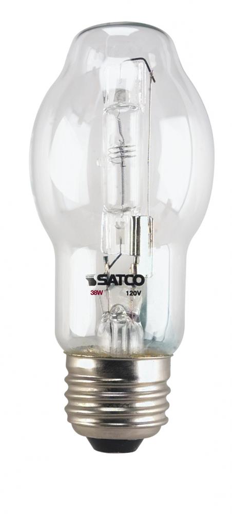 38 Watt; Halogen; BT15; Clear; 2000 Average rated Hours; 510 Lumens; Medium base; 120 Volt