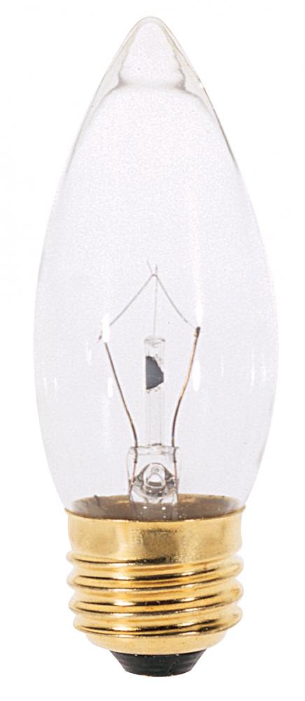 60 Watt B11 Incandescent; Clear; 1500 Average rated hours; 650 Lumens; Medium base; 120 Volt