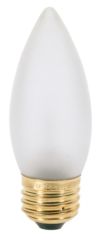 60 Watt B11 Incandescent; Frost; 1500 Average rated hours; 640 Lumens; Medium base; 120 Volt