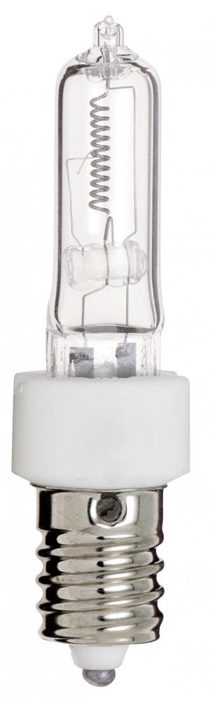 100 Watt; Halogen; T4; Clear; 2000 Average rated hours; 1700 Lumens; European base; 120 Volt; Carded