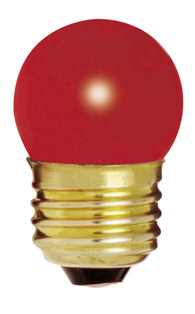 7.5 Watt S11 Incandescent; Ceramic Red; 2500 Average rated hours; Medium base; 120 Volt