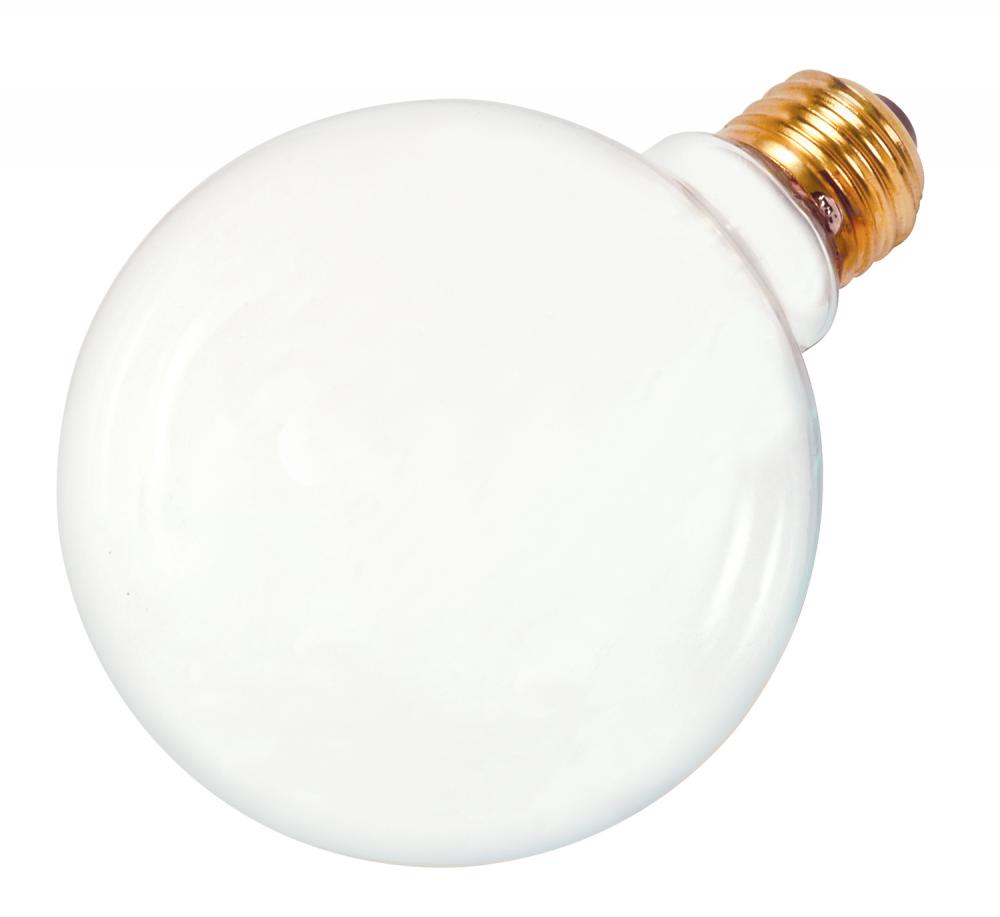 100 Watt G30 Incandescent; White; 2500 Average rated hours; 920 Lumens; Medium base; 120 Volt