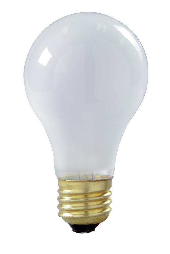 100 Watt A21 Incandescent; Frost; 5000 Average rated hours; 1030 Lumens; Medium base; Rough service;