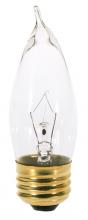 Satco Products Inc. A3564 - 25 Watt CA10 Incandescent; Clear; 2500 Average rated hours; 210 Lumens; Medium base; 130 Volt;