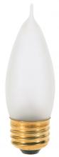 Satco Products Inc. A3567 - 25 Watt CA10 Incandescent; Frost; 2500 Average rated hours; 200 Lumens; Medium base; 130 Volt;