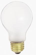 Satco Products Inc. S1812 - 75 Watt A19 Incandescent; White; 1500 Average rated hours; 650 Lumens; Medium base; 120 Volt; 4/Pack