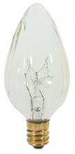 Satco Products Inc. S3371 - 25 Watt F10 Incandescent; Clear; 1500 Average rated hours; 195 Lumens; Candelabra base; 120 Volt